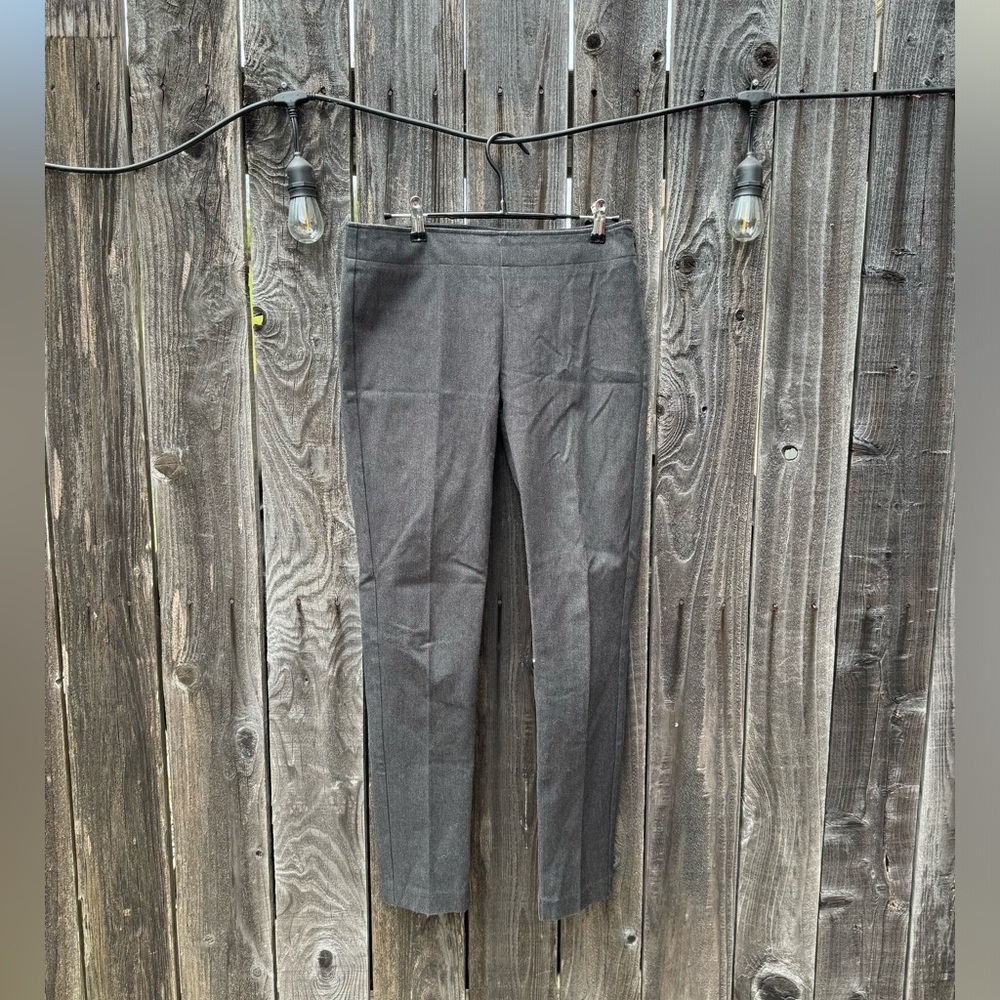 Ecru Brand Grey Women’s Formal Side-Zip Business Casual Work Pants Slim Fit sz 2